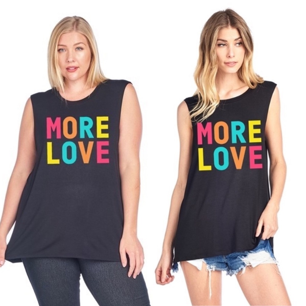 ‘More Love’ Graphic Muscle Tee